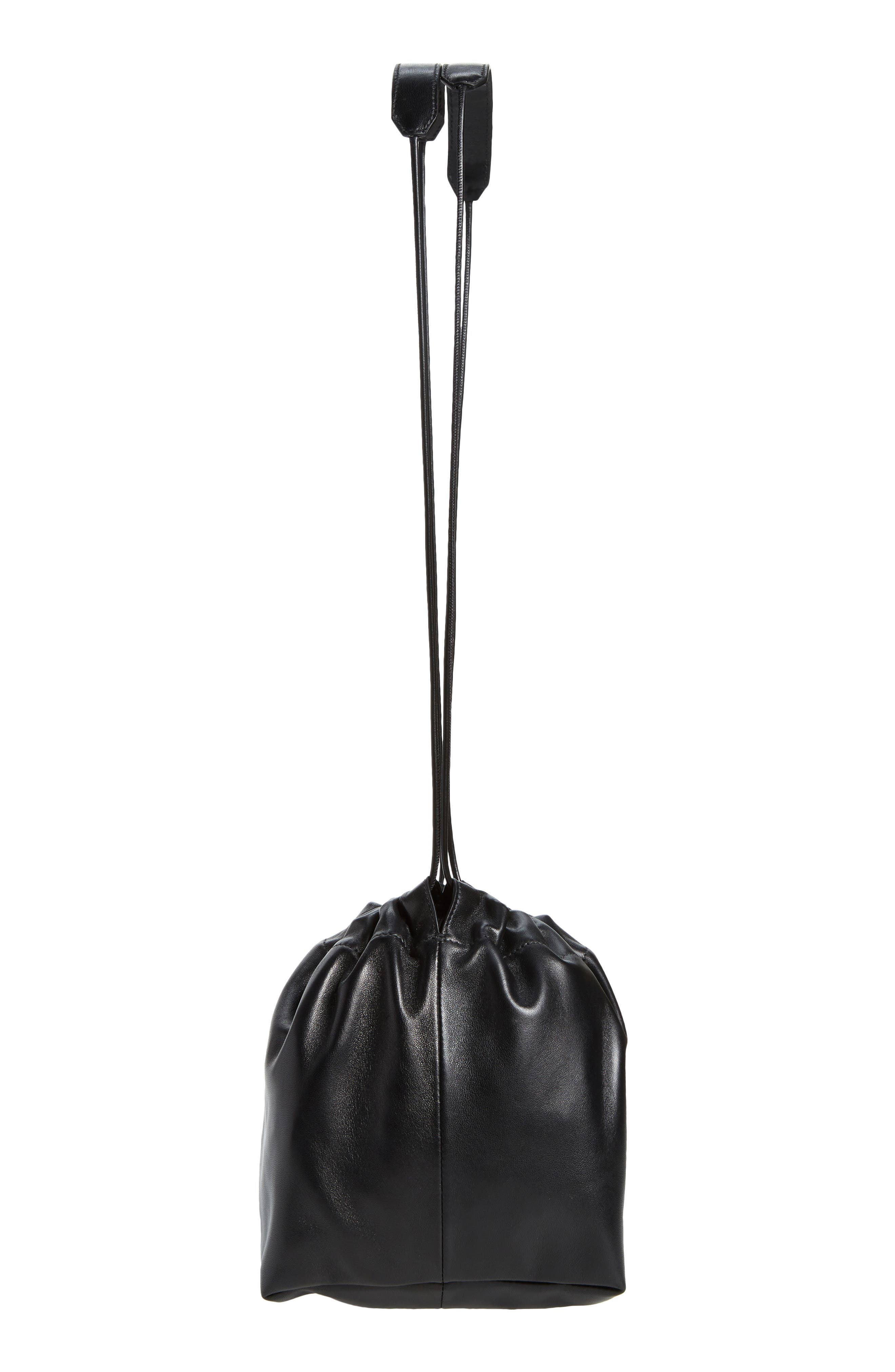 Jil Sander Small Drawstring Leather Crossbody Bag, Alternate, color, 