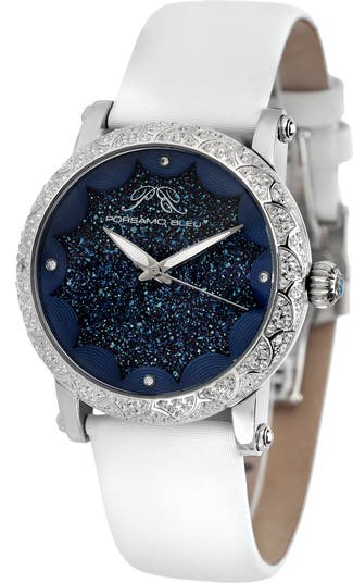 PORSAMO BLEU Women's Genevieve Topaz Stone Quartz Watch, 38mm