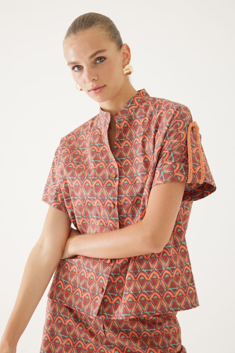 Belt Sleeve Multicolor Shirt, Alternate, color, MULTICOLOR