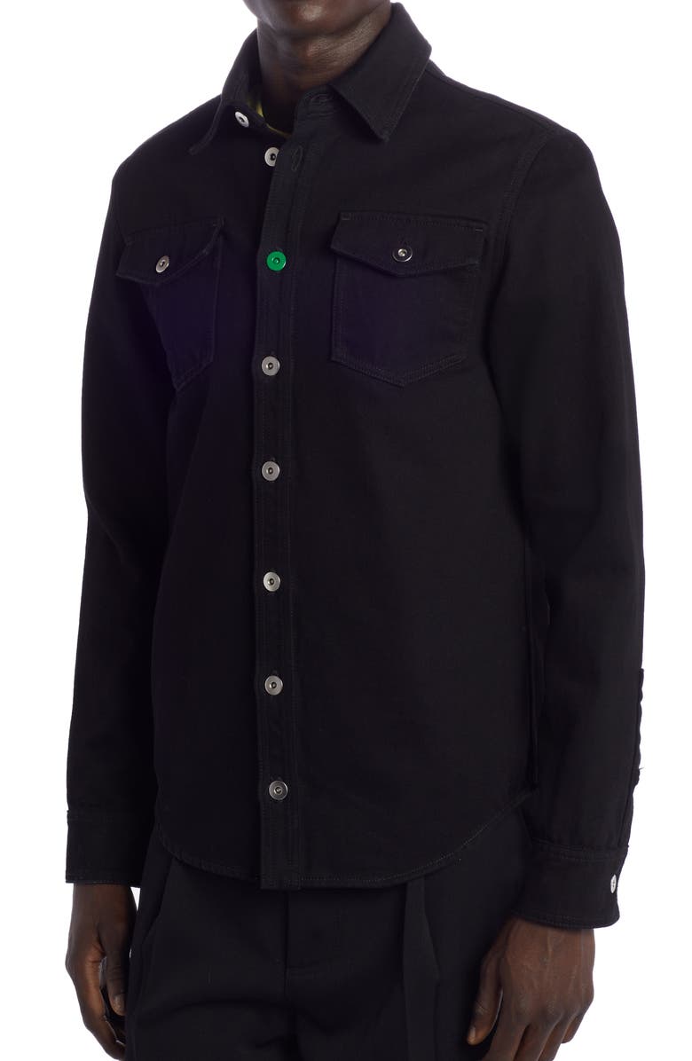 Bottega Veneta Parakeet Denim Button-Up Shirt, Alternate, color,