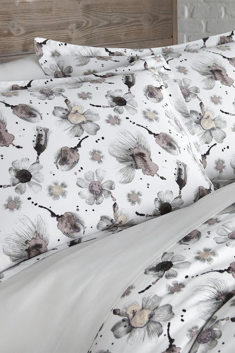 Premium Collection Ultra-Soft 300 Thread-Count Cotton Duvet Cover Set, Alternate, color, WATERCOLOR SYMPHONY GREY