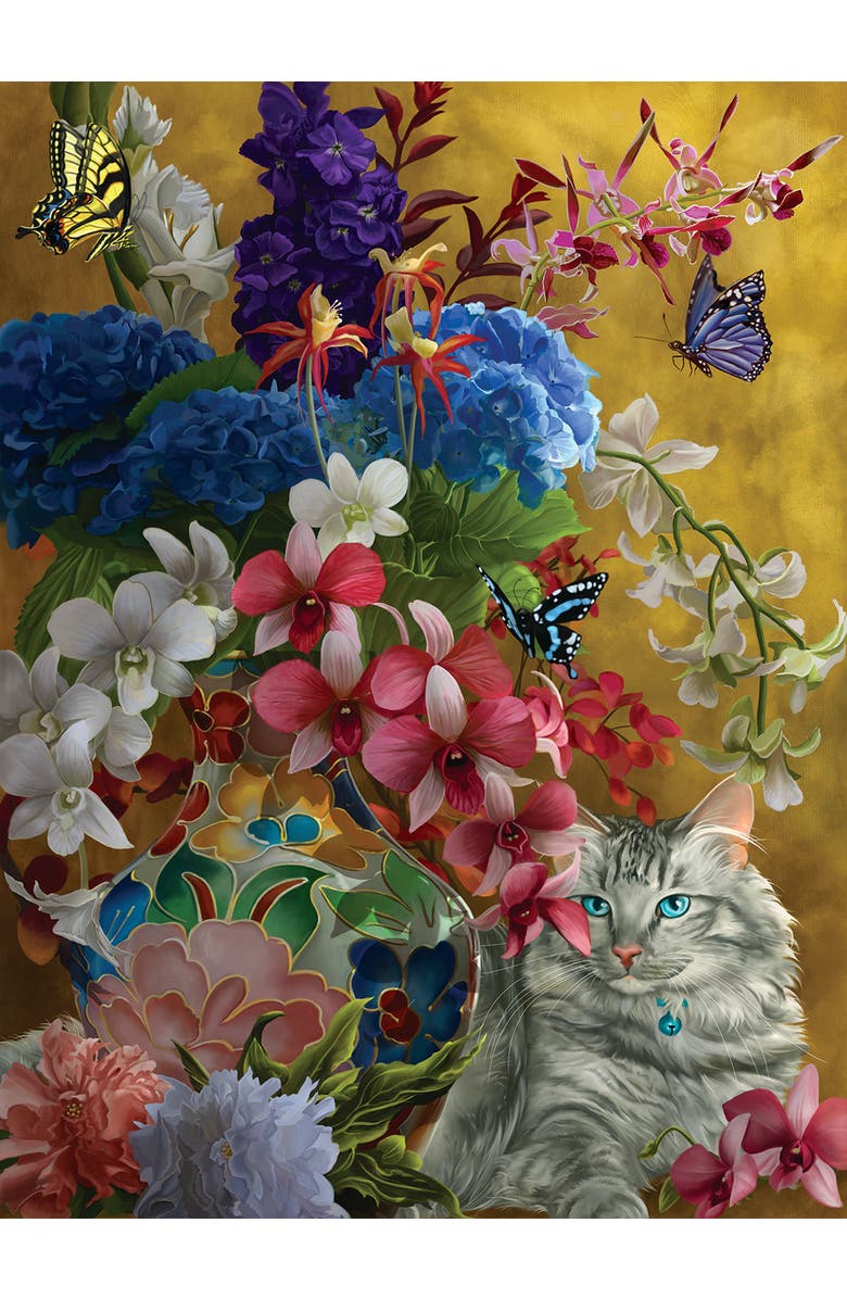 Sunsout Gilded Cats And Flowers 1000 piece Jigsaw Puzzle for Adults, Alternate, color, Multicolor