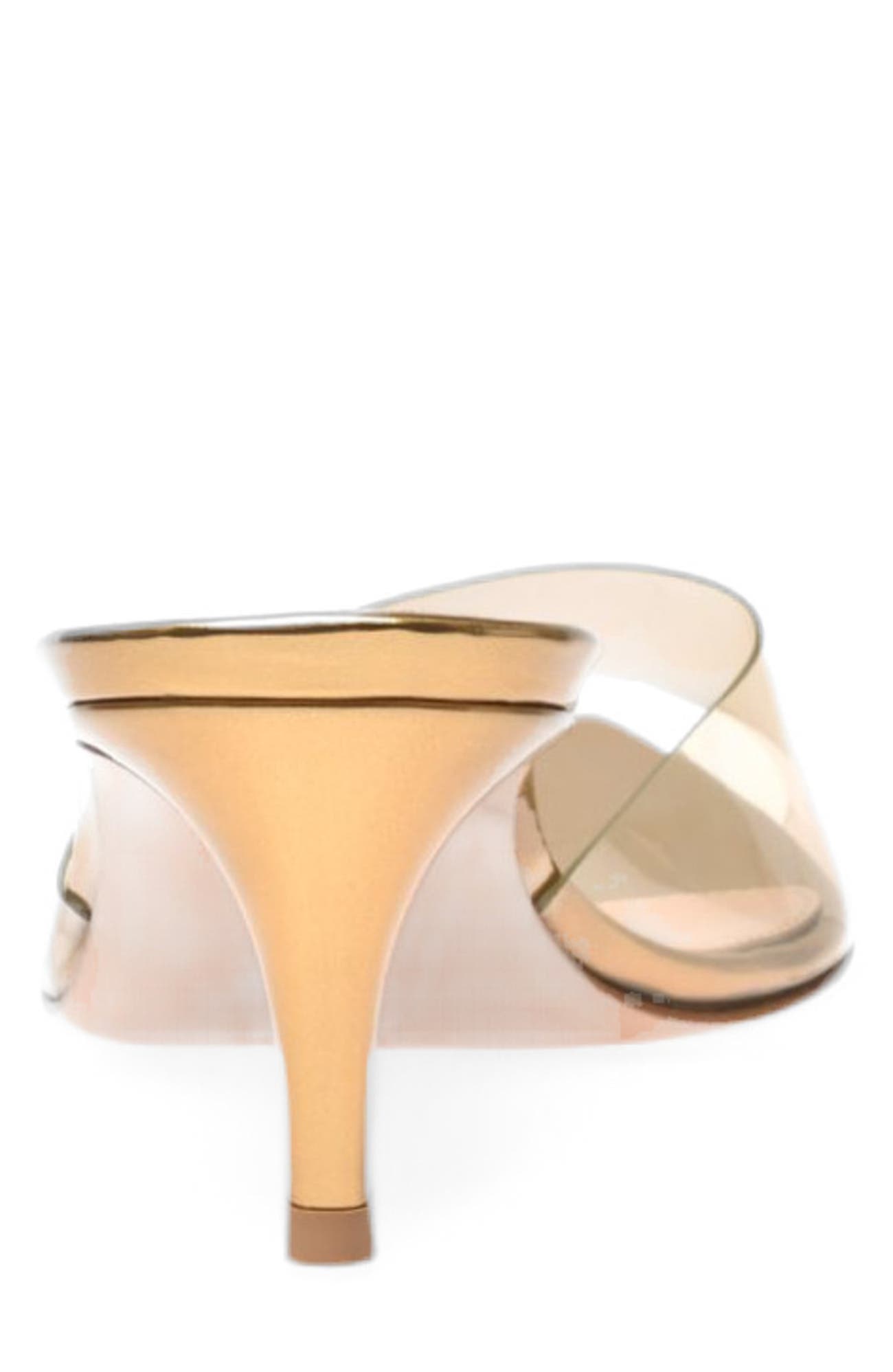 Elle 55 Mules, Alternate, color, Metallic Gold Plastic