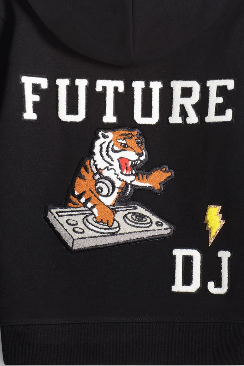 Future Dj Hoodie (toddler, Little Kid, Big Kid), Alternate, color, Black