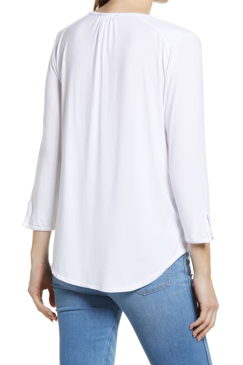 Perfect Boho Tunic Top, Alternate, color, OPTIC WHITE