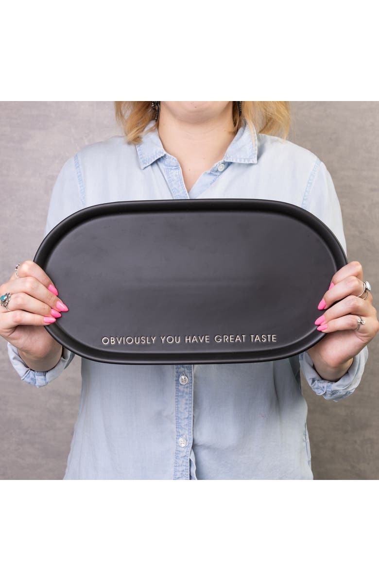 Totalee Gift Great Taste Platter Ceramic Black, Alternate, color, 