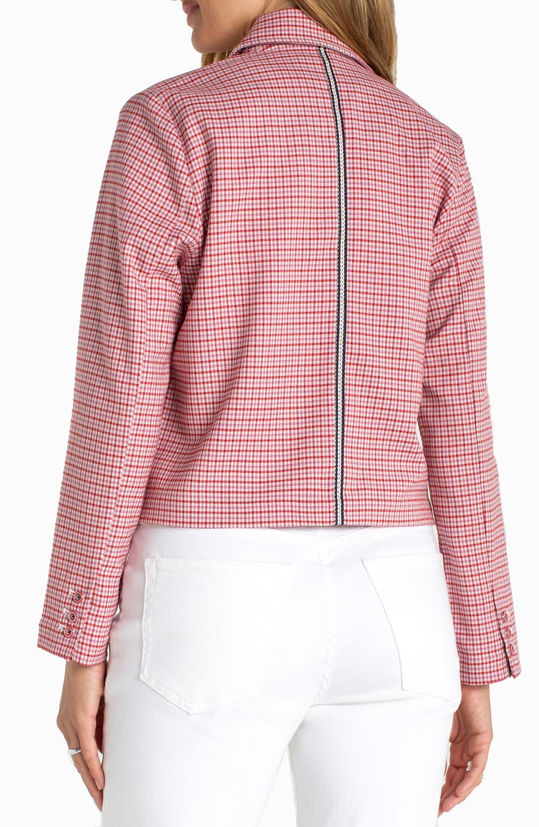 Liverpool Los Angeles Tattersall Plaid Jacket, Alternate, color, Cherry Red Tatt Plaid