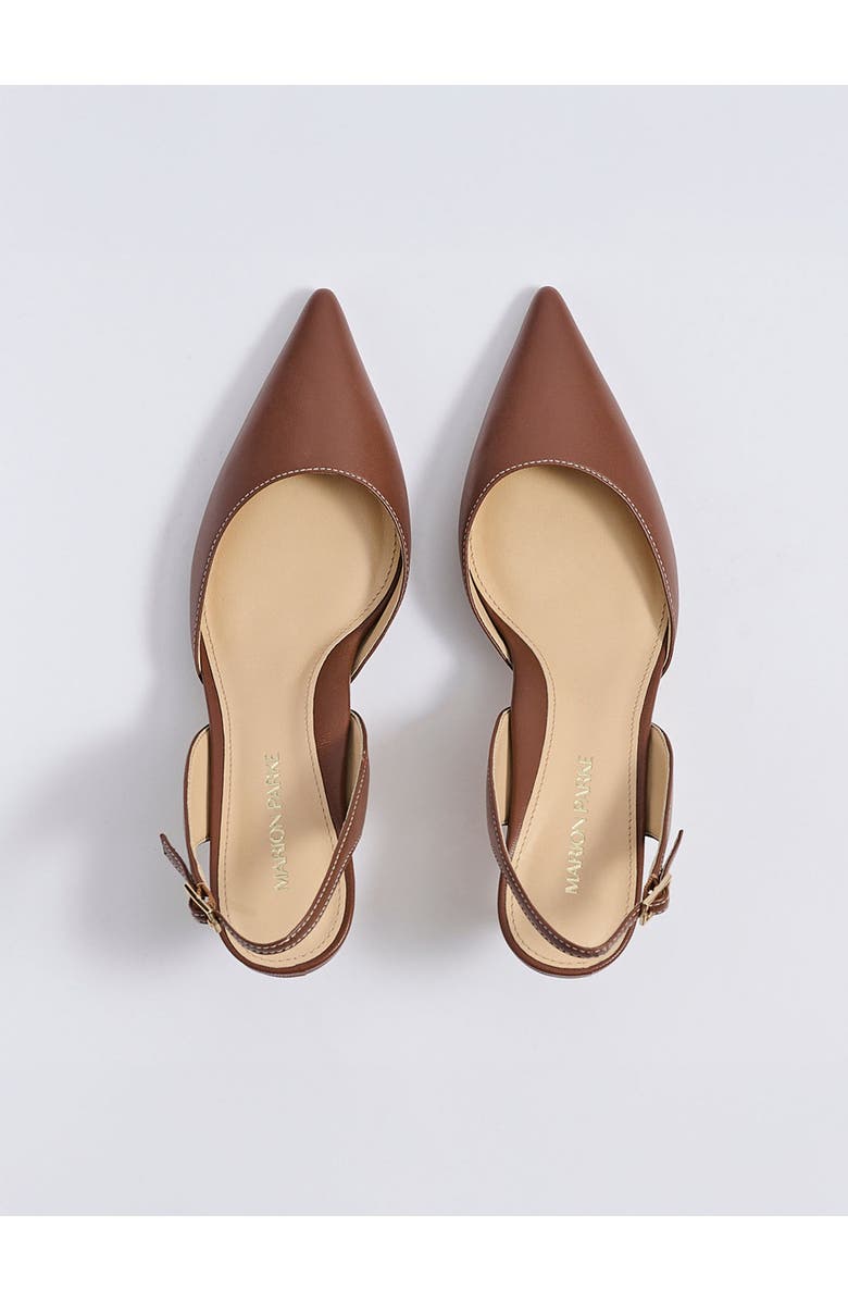 MARION PARKE Classic Slingback 70 Nappa, Alternate, color, Brown