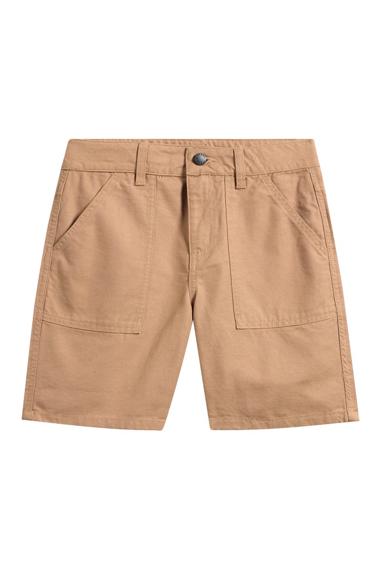 Kids' Hyped Cotton Canvas Shorts, Main, color, KHAKI SAND