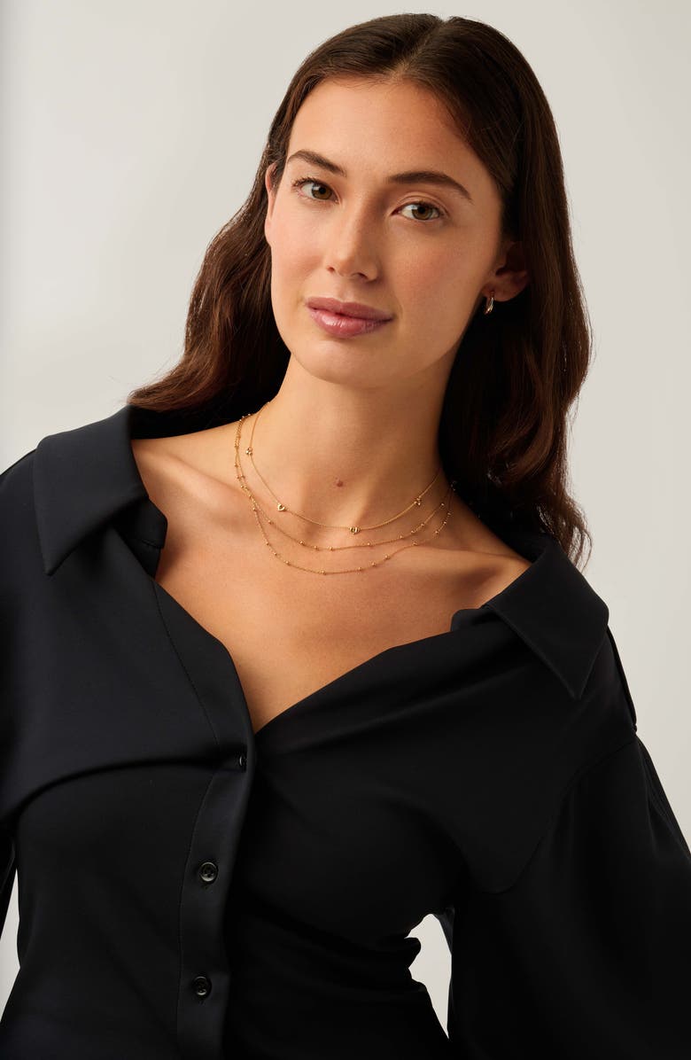 Missoma Molten Heart Mini Charm Choker, Alternate, color, Gold
