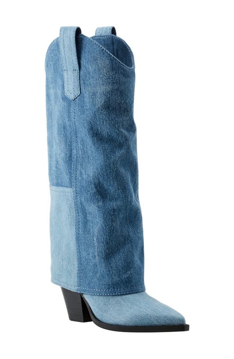 Harlo Foldover Shaft Pointed Toe Boot (Women)