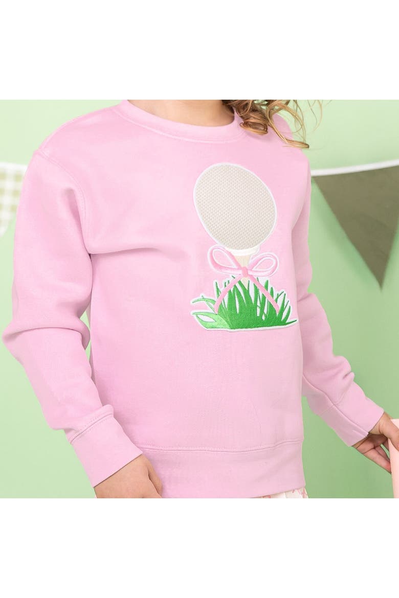 Golf Tee Bow Patch Sweatshirt, Alternate, color, Pink