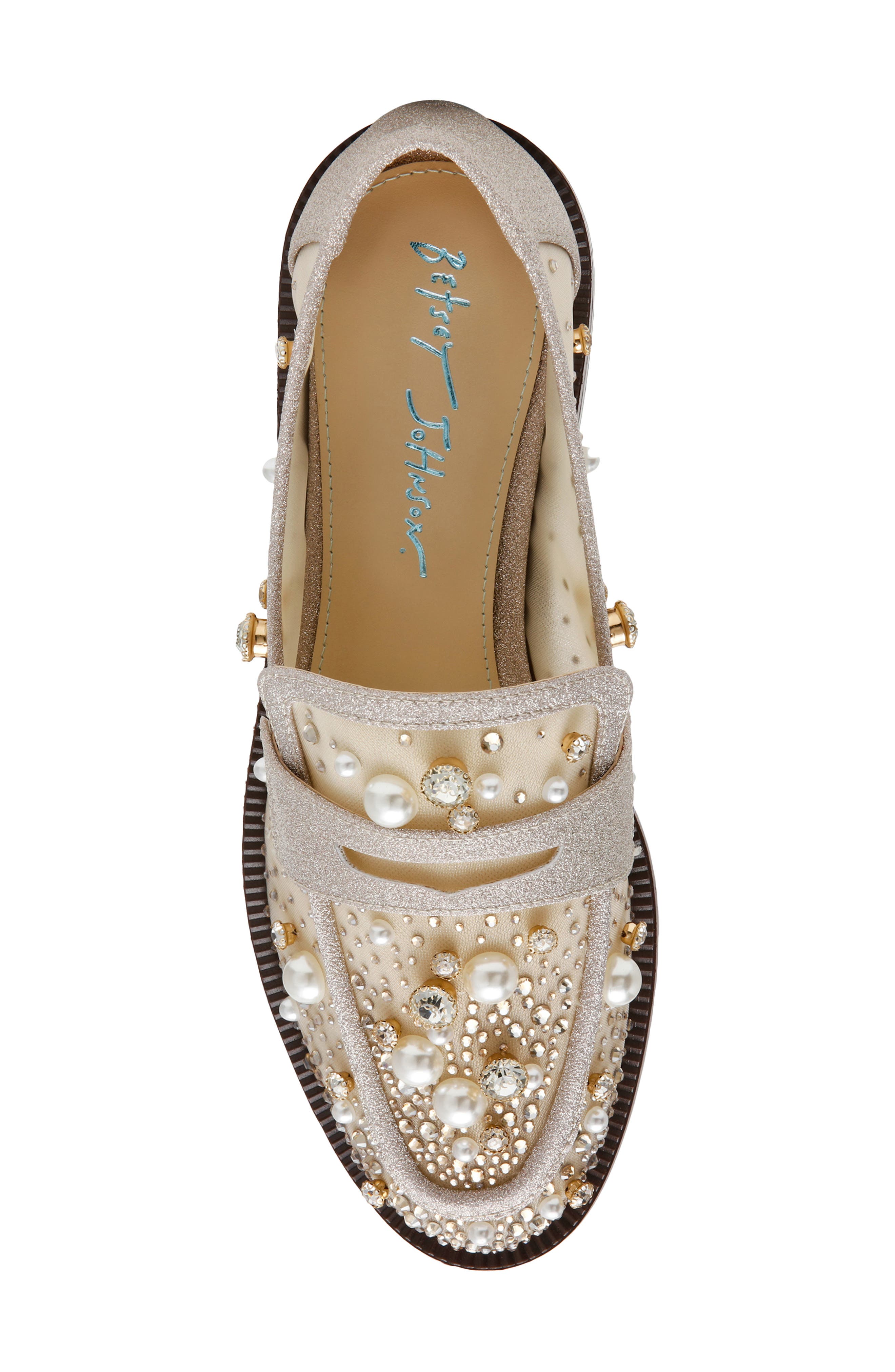 Maren Crystal Loafer, Alternate, color, LIGHT GOLD