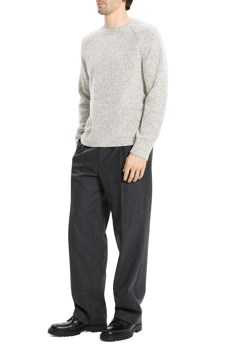 Theory Soft Twist Wool Blend Sweater, Alternate, color, Black Heather