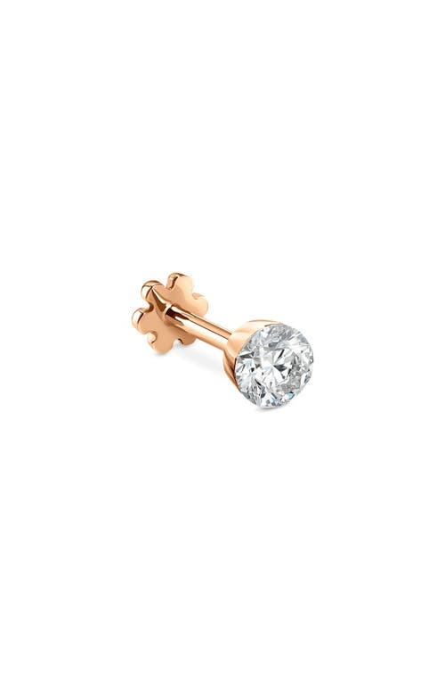MARIA TASH MARIA TASH SINGLE INVISIBLE SET DIAMOND STUD EARRING 