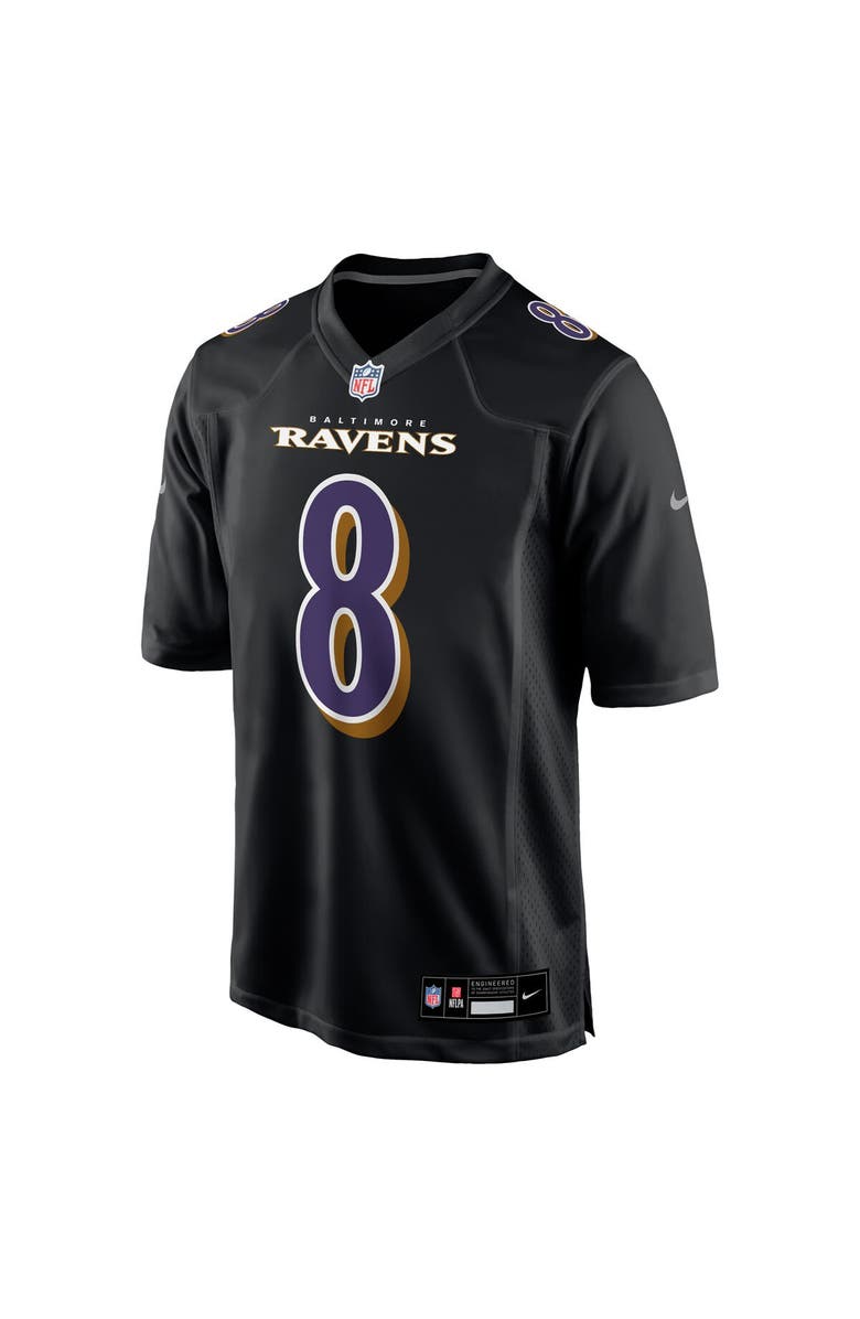 Nike Men's Nike Lamar Jackson Black Baltimore Ravens Fashion Game Jersey, Alternate, color,