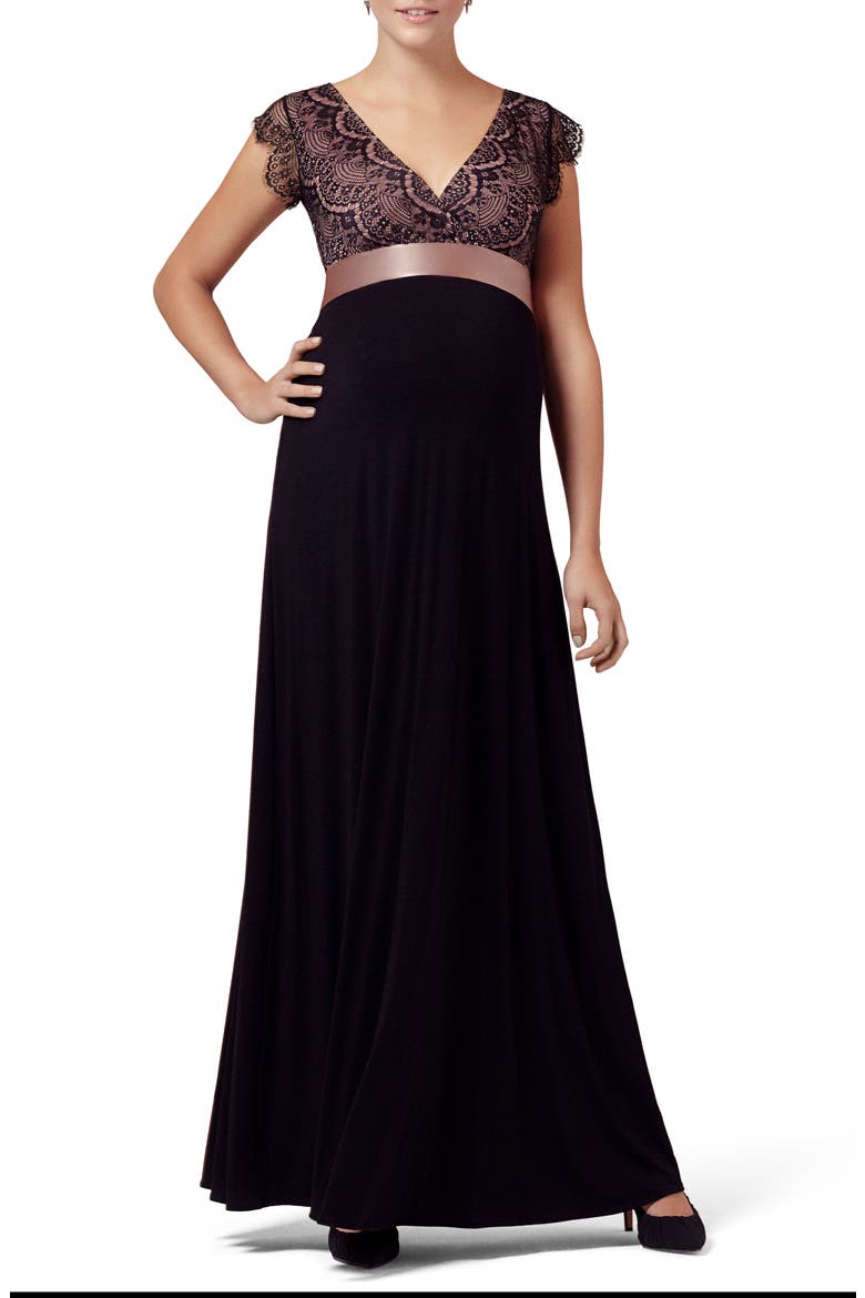 Rosa Maternity Dress, Main, color, BLACK