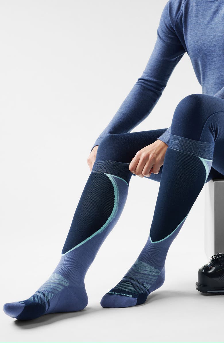 Smartwool Ski Targeted Cushioned Knee High Socks, Alternate, color, Nightfall Blue