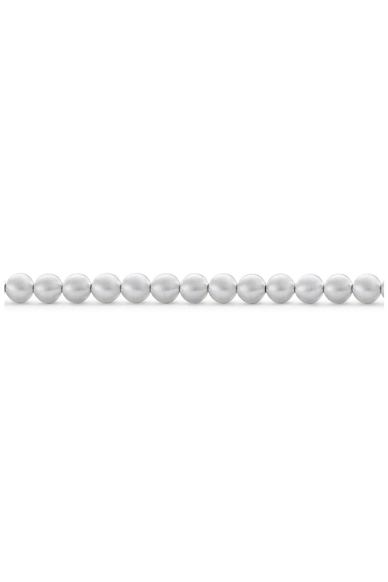 Men's 47G Brushed Sterling Silver Beaded Bracelet, Alternate, color, SILVER