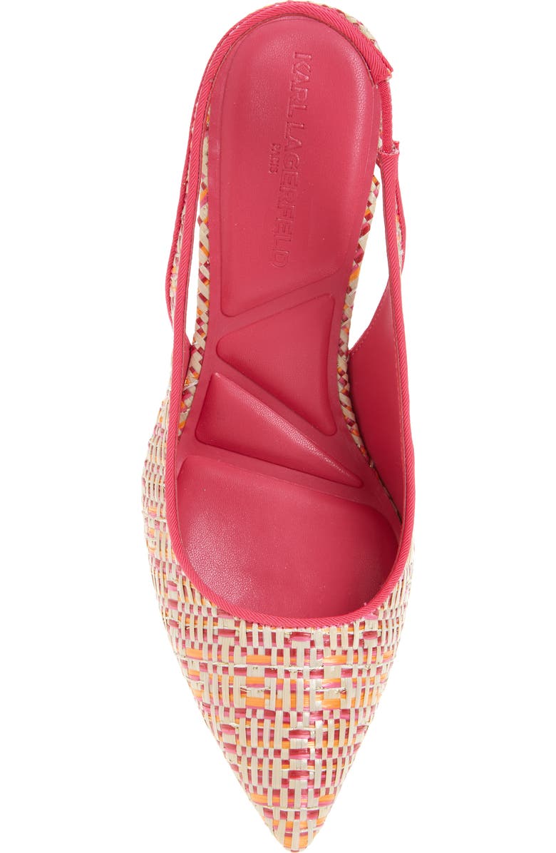 KARL LAGERFELD PARIS Rosalyn Pointed Toe Slingback Pump, Alternate, color, Teaberry