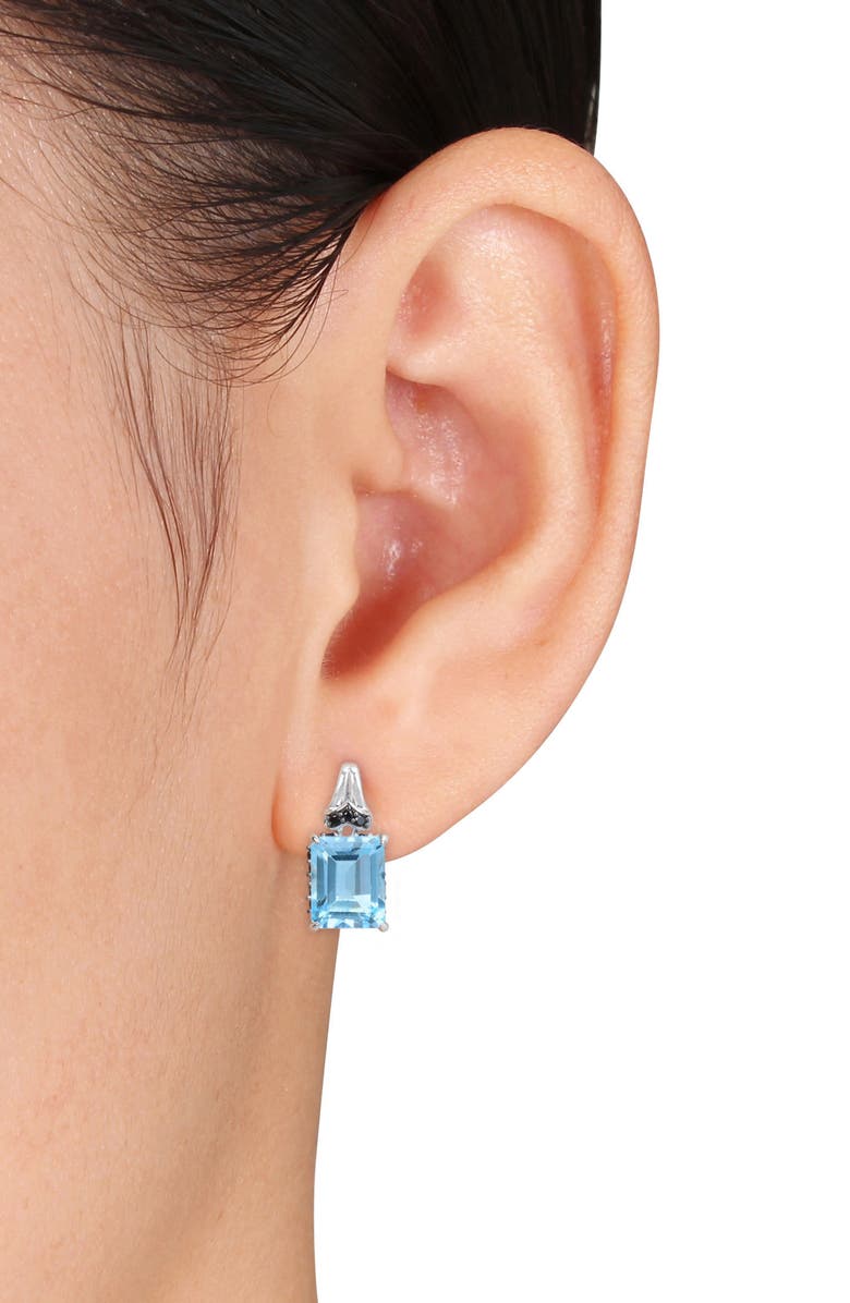 DELMAR Sky Blue Topaz Necklace & Stud Earrings Set, Alternate, color, Blue