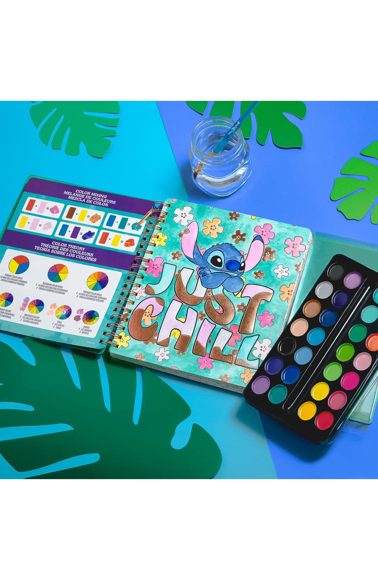 Fashion Angels Disney Stitch Watercolor Poster Set 30 Themed Pages, Alternate, color, 