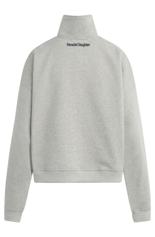 Shop Favorite Daughter The Coaches Half-zip Sweatshirt In Heather Grey