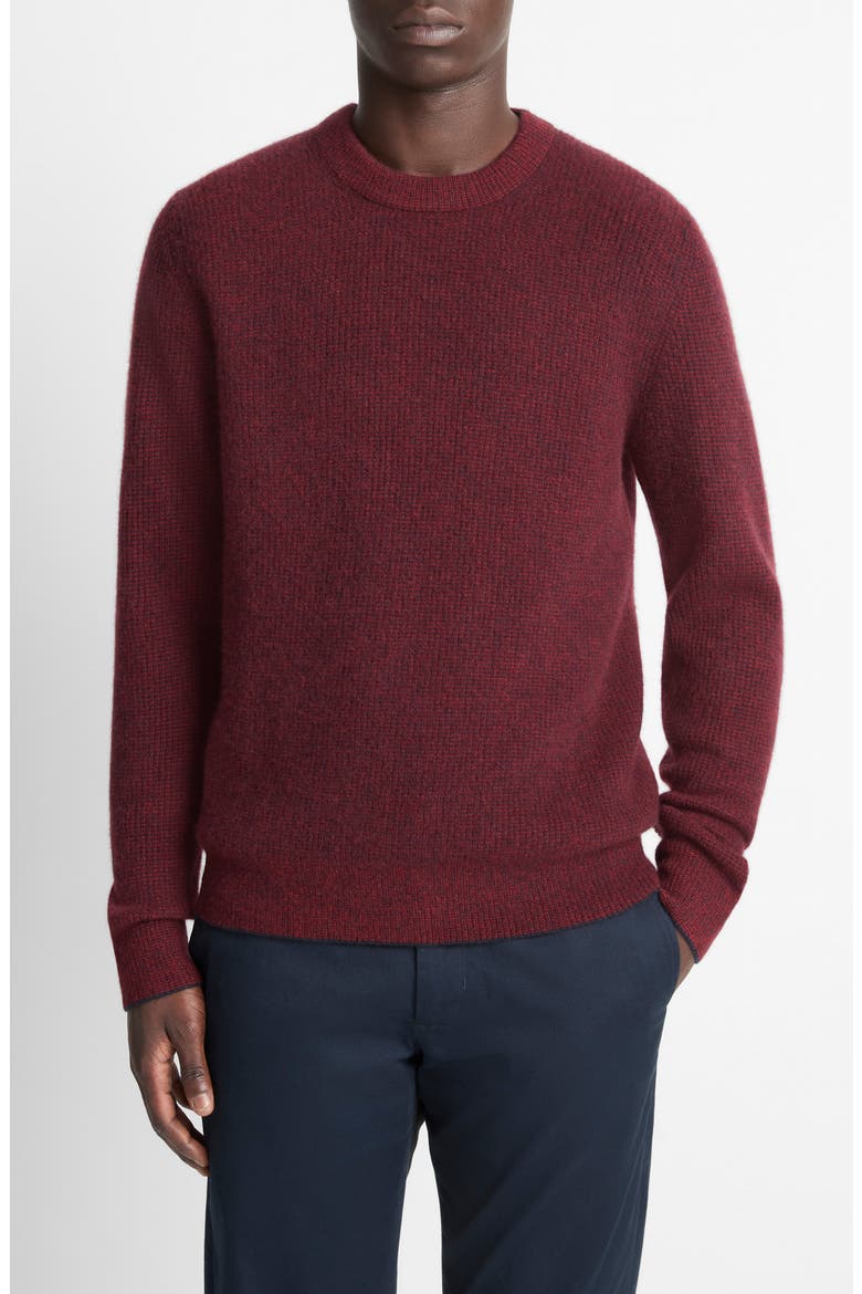 Boiled Cashmere Crewneck Sweater, Main, color, COASTAL/ WINTER BERRY