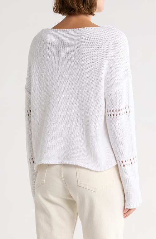 Rd Style Open Stitch Detail Sweater In White