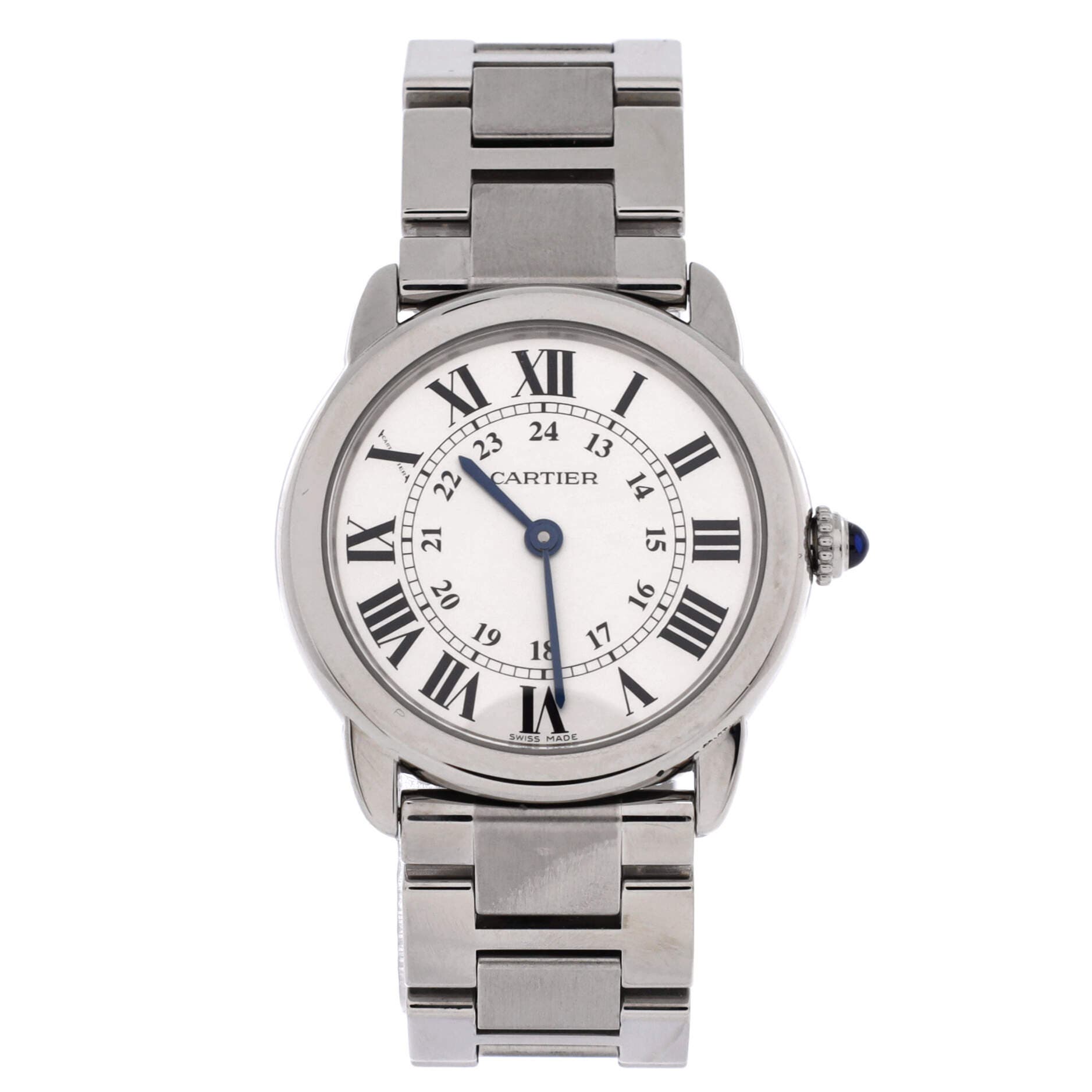Ronde Solo de Cartier Quartz Watch Stainless Steel 29, Main, color, Metallic Silver