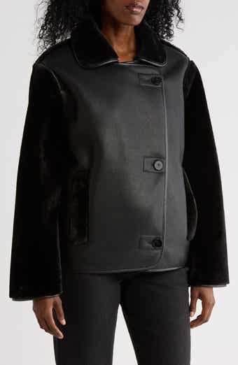Hudson Jeans Faux Leather & Faux Shearling Jacket