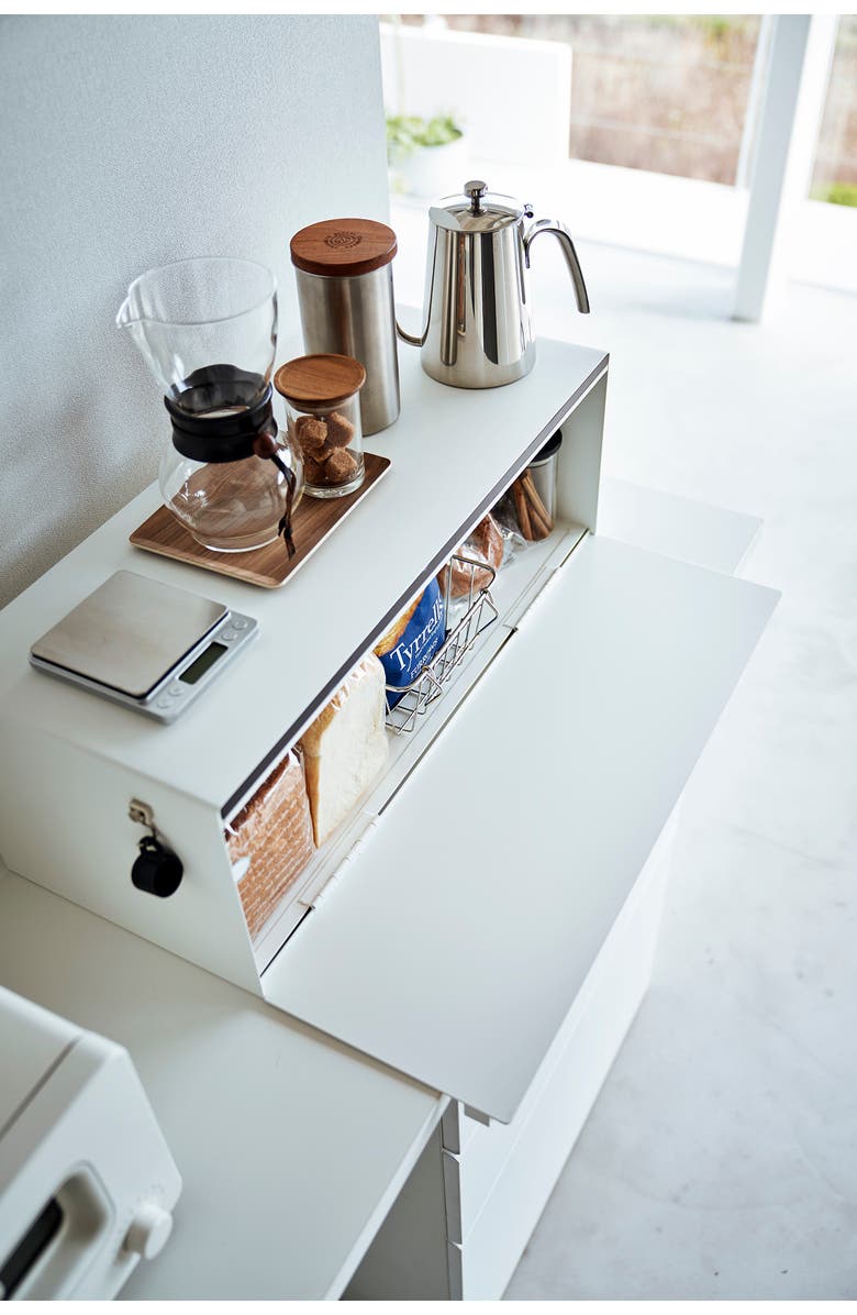 Yamazaki Wide Bread Box, Alternate, color, White