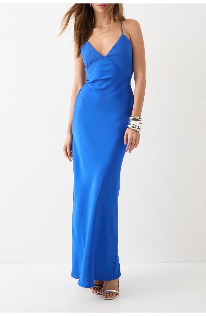 MissPap Premium Bust Panel Maxi Bridesmaid Dress, Alternate, color, Cobalt