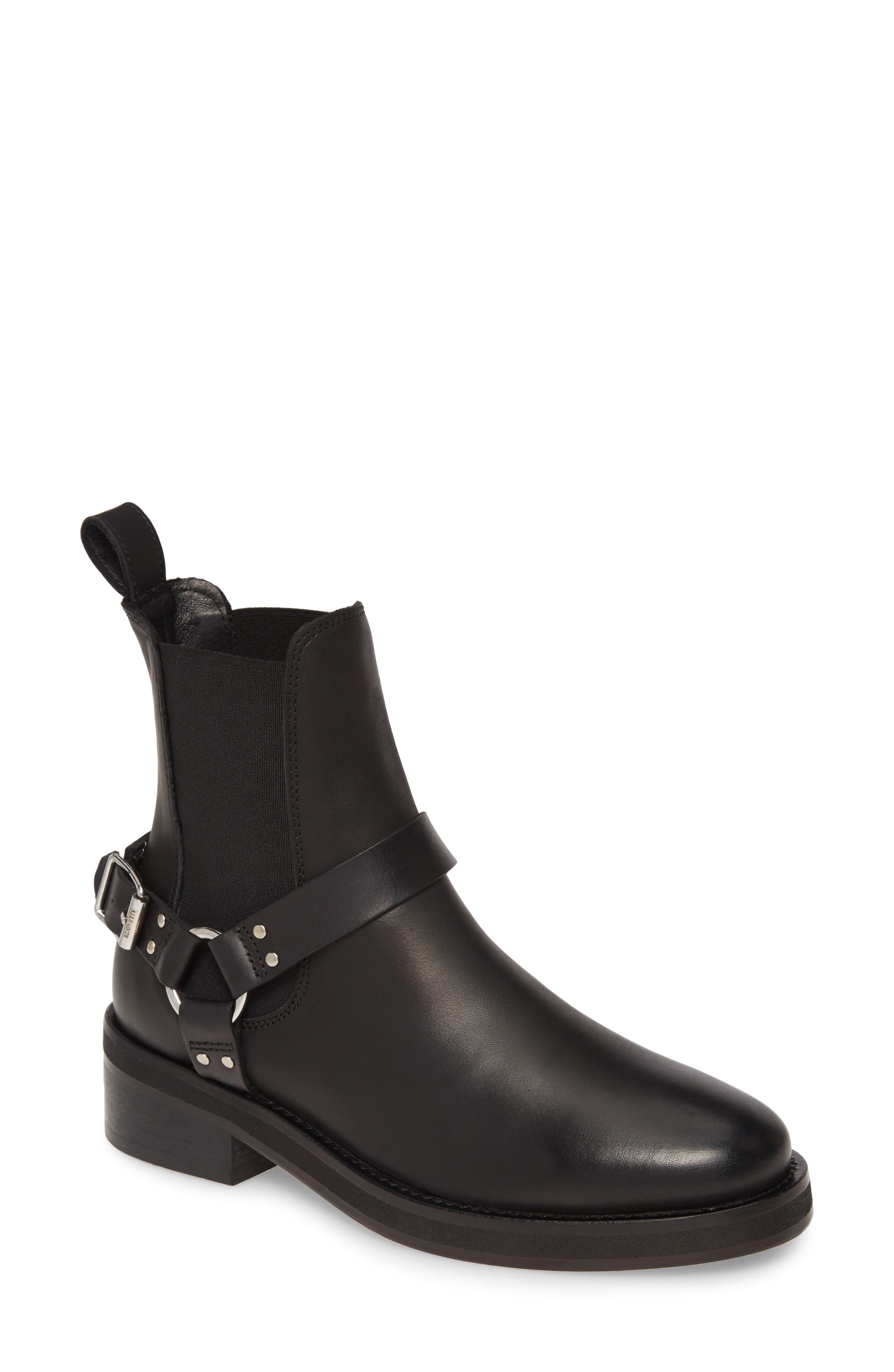 Salome Moto Boot, Main, color, BLACK LEATHER