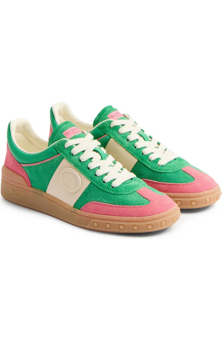 Valentino Garavani Upvillage Low Top Sneaker, Main, color, Green/ Pink