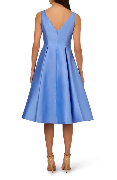 ADRIANNA PAPELL ADRIANNA PAPELL SLEEVELESS MIKADO FIT & FLARE MIDI DRESS 