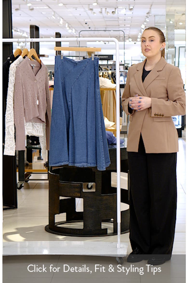 Denim Paneled Midi Skirt video