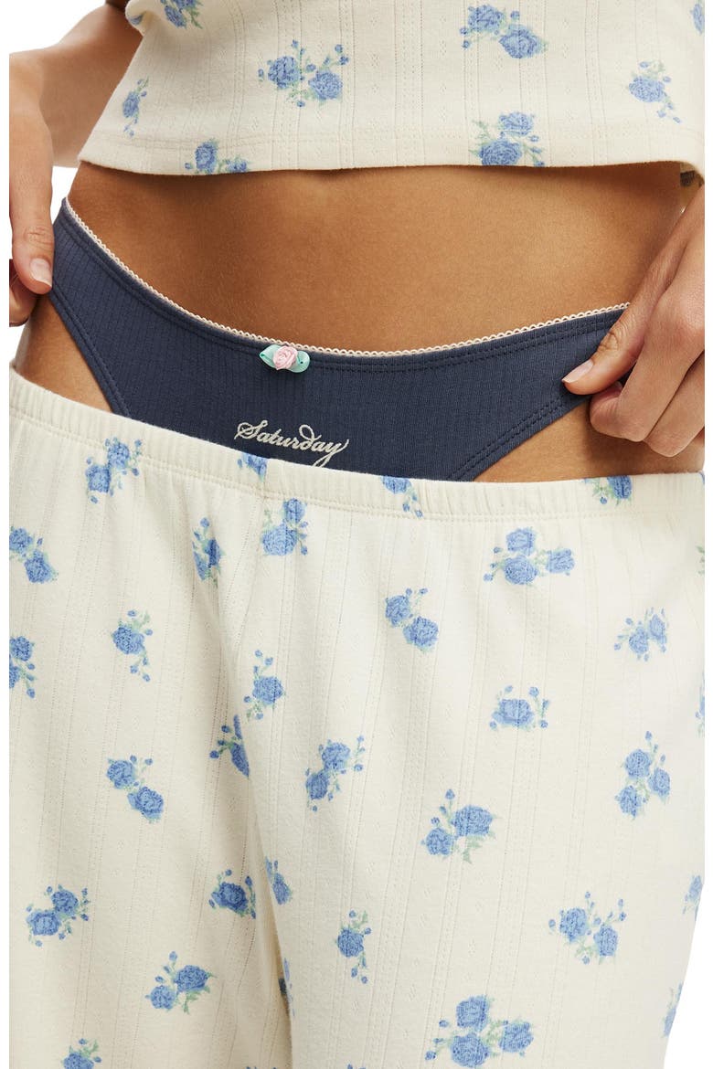Women's Day By Day Organic Cotton Picot G String Brief, Alternate, color, Days Of The Week