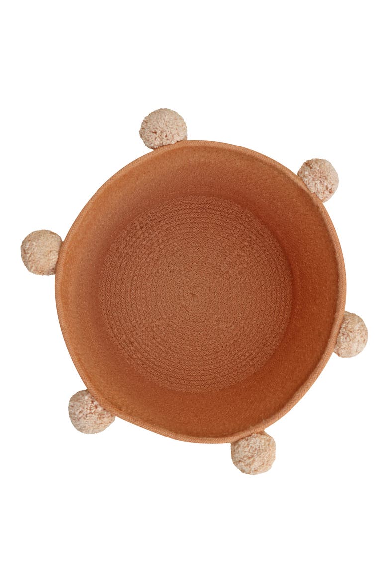 Pompom Basket, Alternate, color, CHESTNUT ROSE