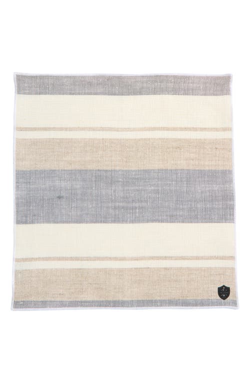 Clifton Wilson Stripe Linen Pocket Square
