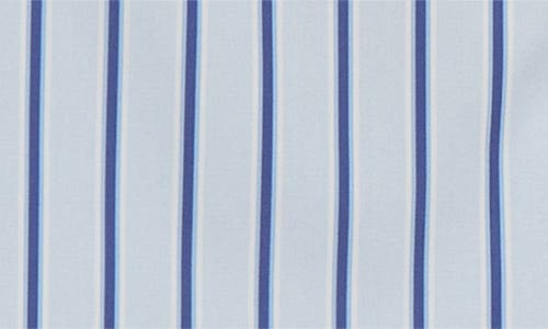 Versace Dive In Crest Striped Shirt In Blue