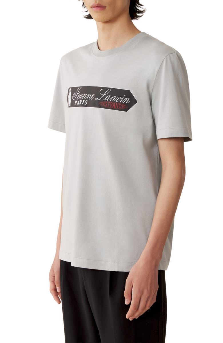 Lanvin Printed Lanvin Signature Label T-Shirt, Alternate, color, Grey