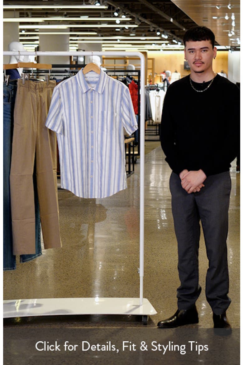 Aiden Stripe Short Sleeve Button-Up Shirt video