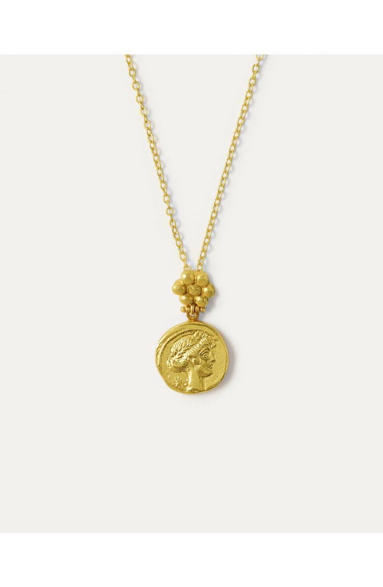 Ottoman Hands Goddess Demeter Coin Pendant Necklace, Main, color, Gold