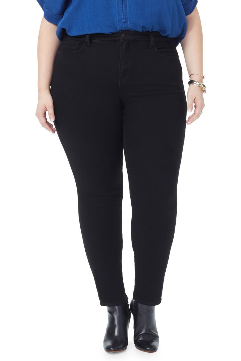 Ami High Waist Skinny Jeans, Main, color, BLACK