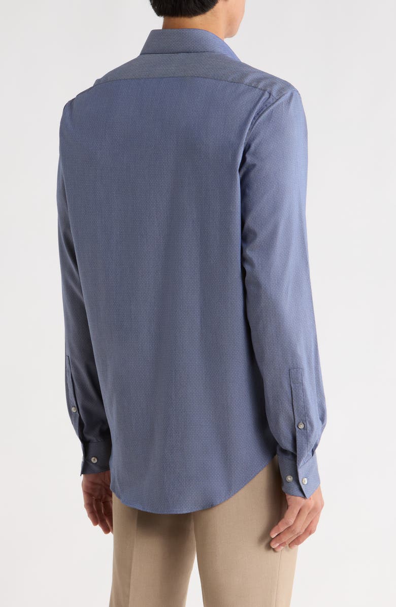 Calvin Klein Slim Fit All-Season Stretch Dress Shirt, Alternate, color, Dusk