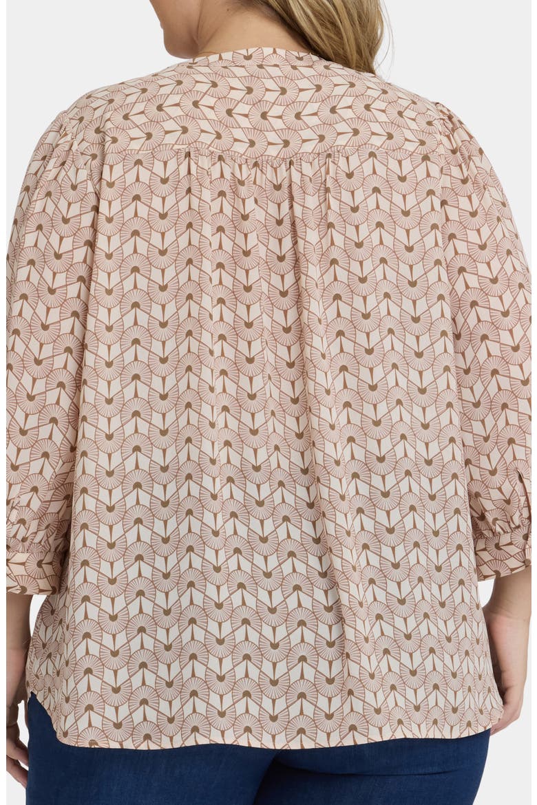 Bonnie Print Georgette Button-Up Top, Alternate, color, GARE DE LYON