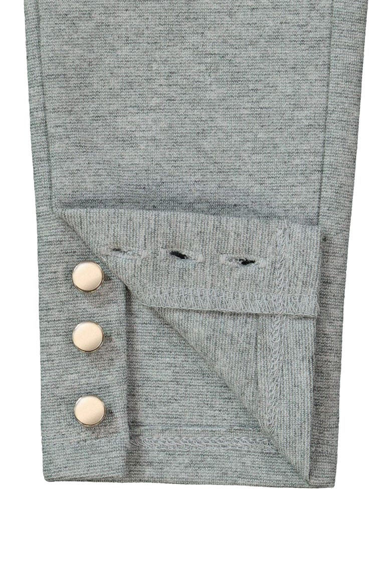 Baby Girls' Button Cuff Ponte Pant, Infant, Alternate, color, Heather Grey Button Cuff