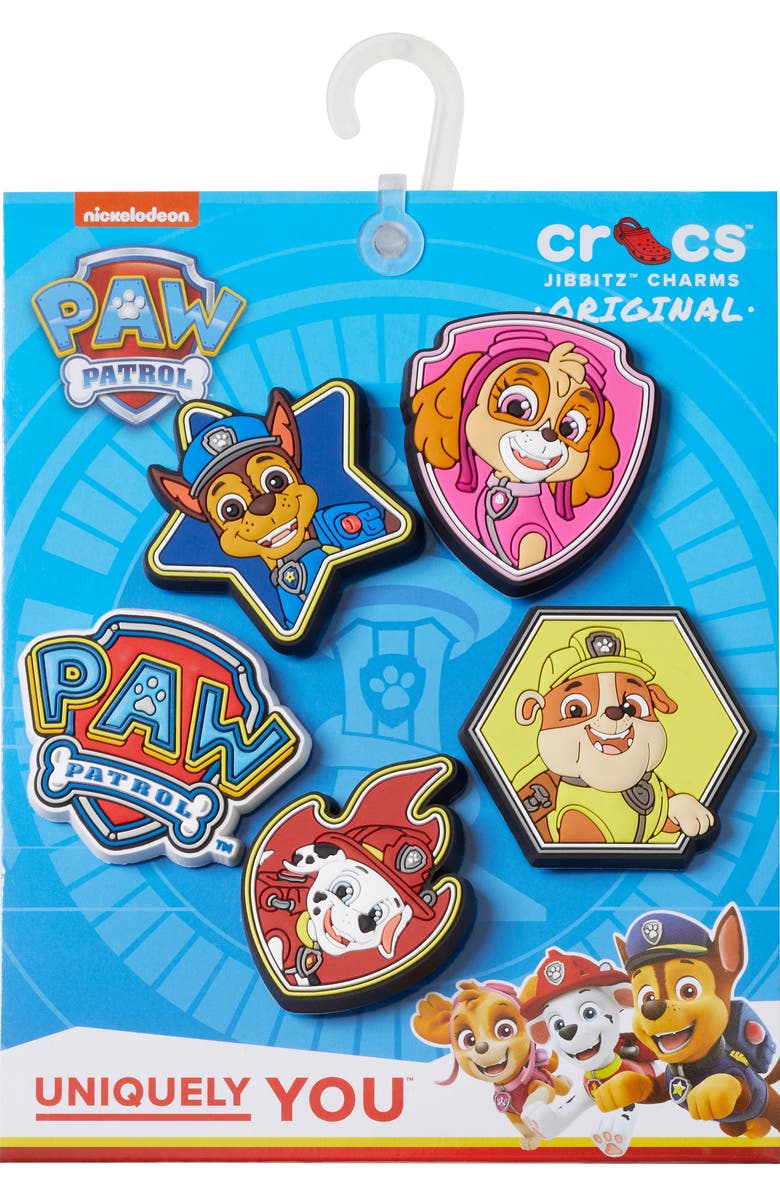 CROCS Paw Patrol 5-Pack Jibbitz Shoe Charms, Main, color, White