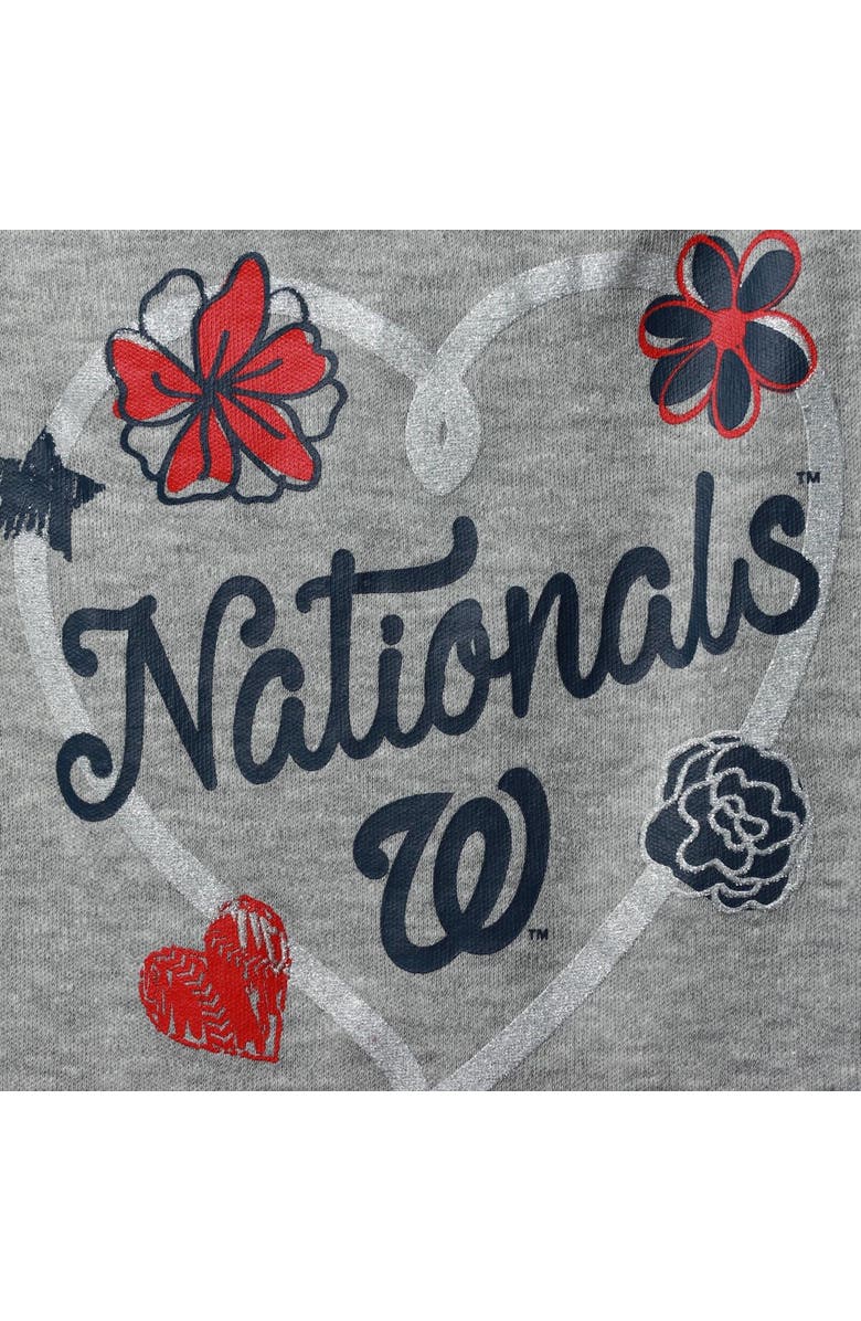 Outerstuff Girls Newborn & Infant Red/Navy/Heathered Gray Washington Nationals 3-Pack Batter Up Bodysuit Set, Alternate, color, Red